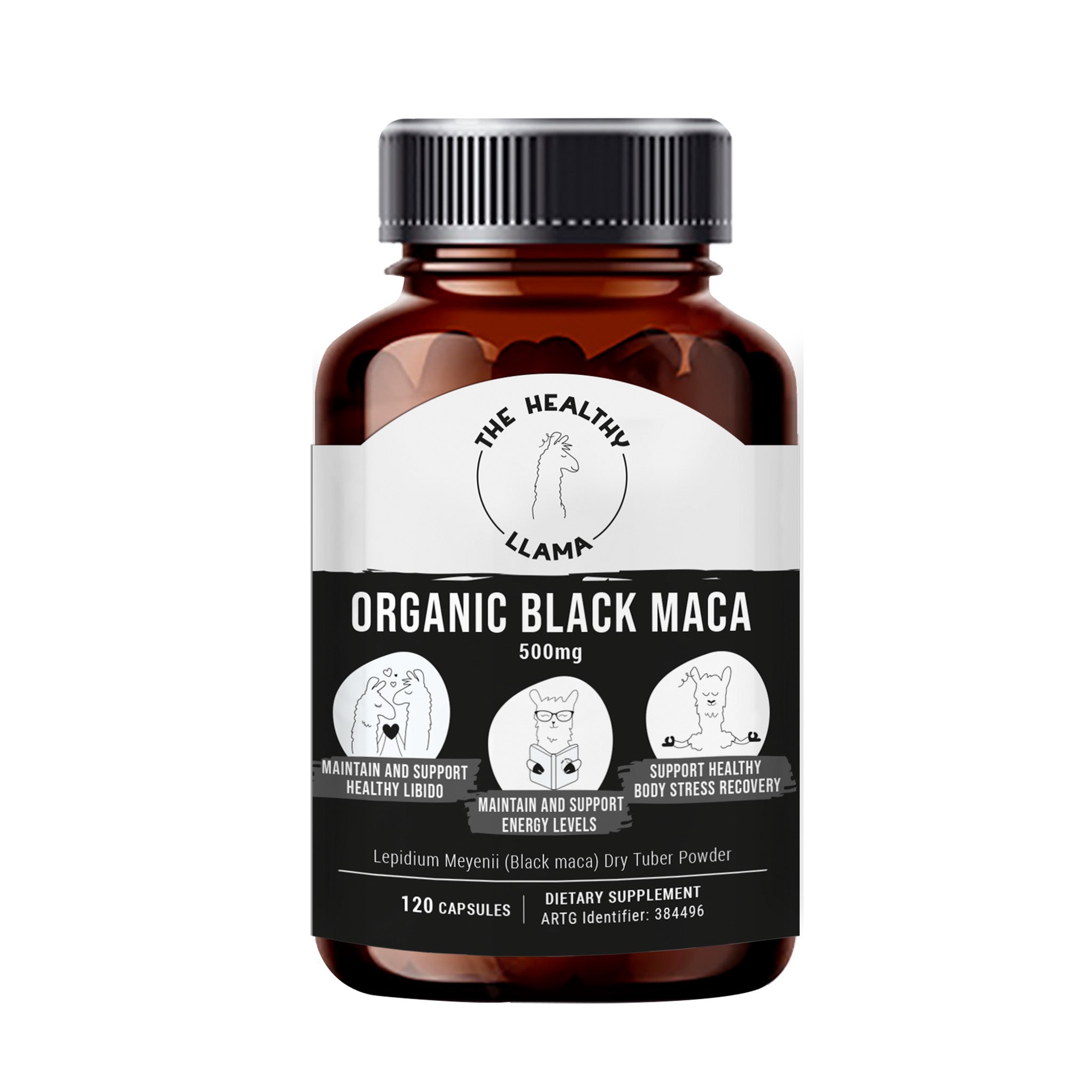 Healthy Llama Organic Maca Black 120c