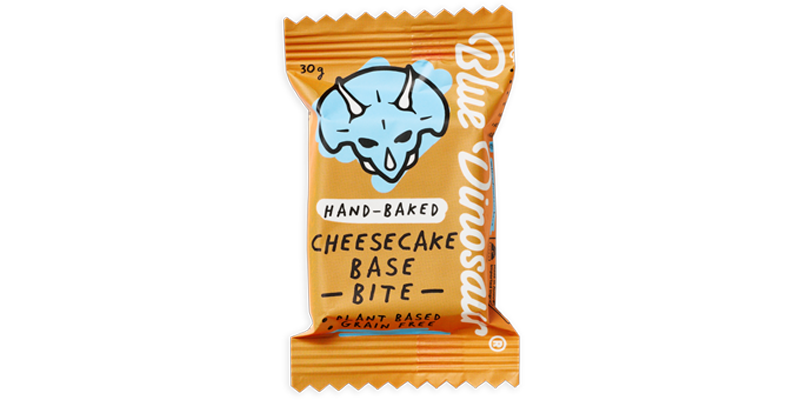 blue dinosaur hand-baked bite- box of 18 x 30g cheesecake base