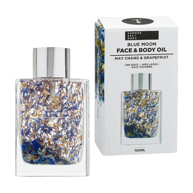 summer salt face & body oil with 24k gold blue moon - lapis lazuli 100ml