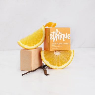 ethique solid bodywash bar sweet orange & vanilla 120g