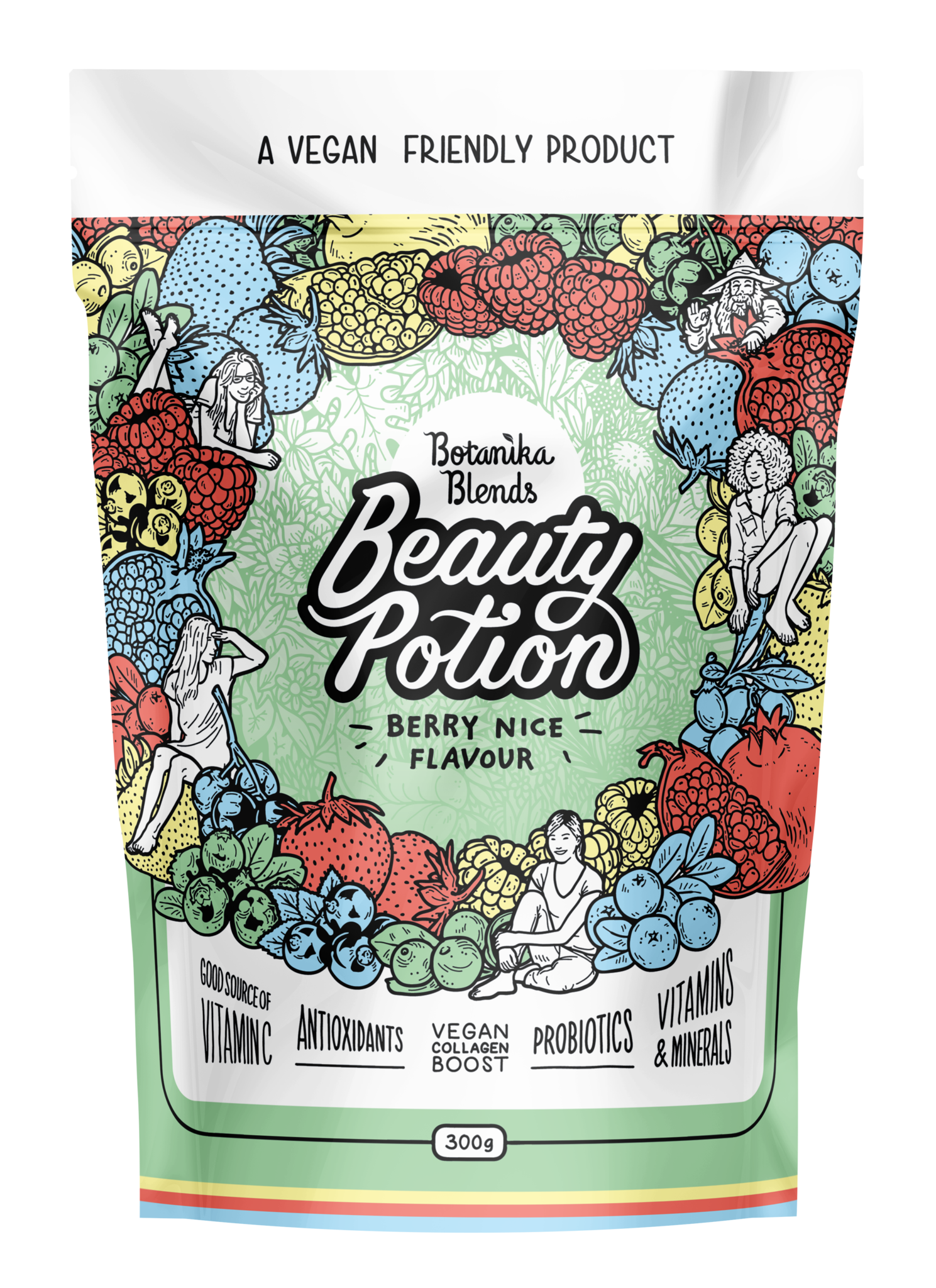 botanika blends beauty potion - berry nice vegan collagen boost 300g