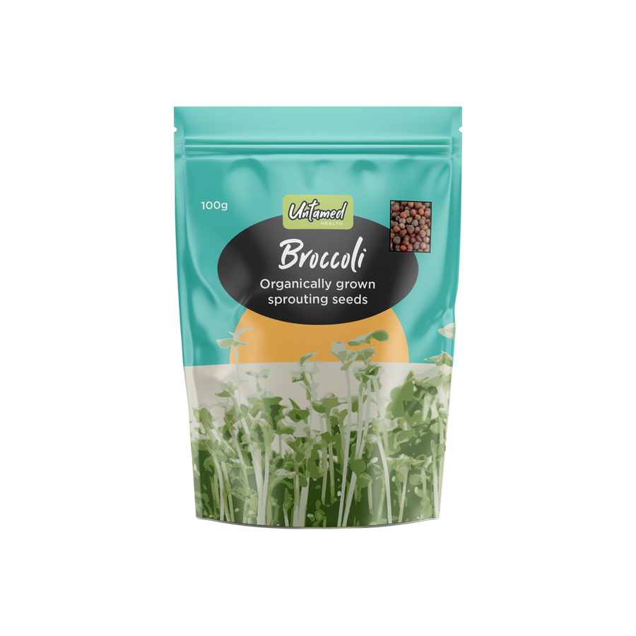 untamed health organically grown sprouting seeds broccoli 100g