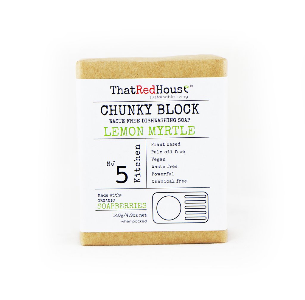 that red house chunky block multi purpose household soap 140g lemon myrtle soap only