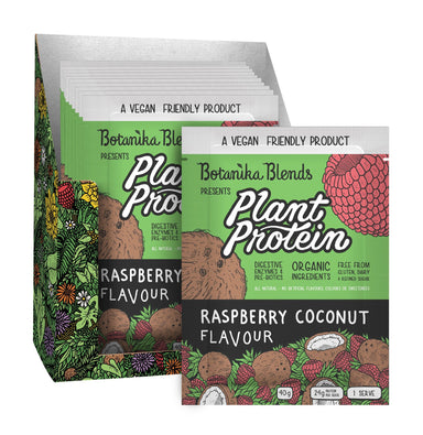 botanika blends plant protein raspberry coconut 12 x 40g
