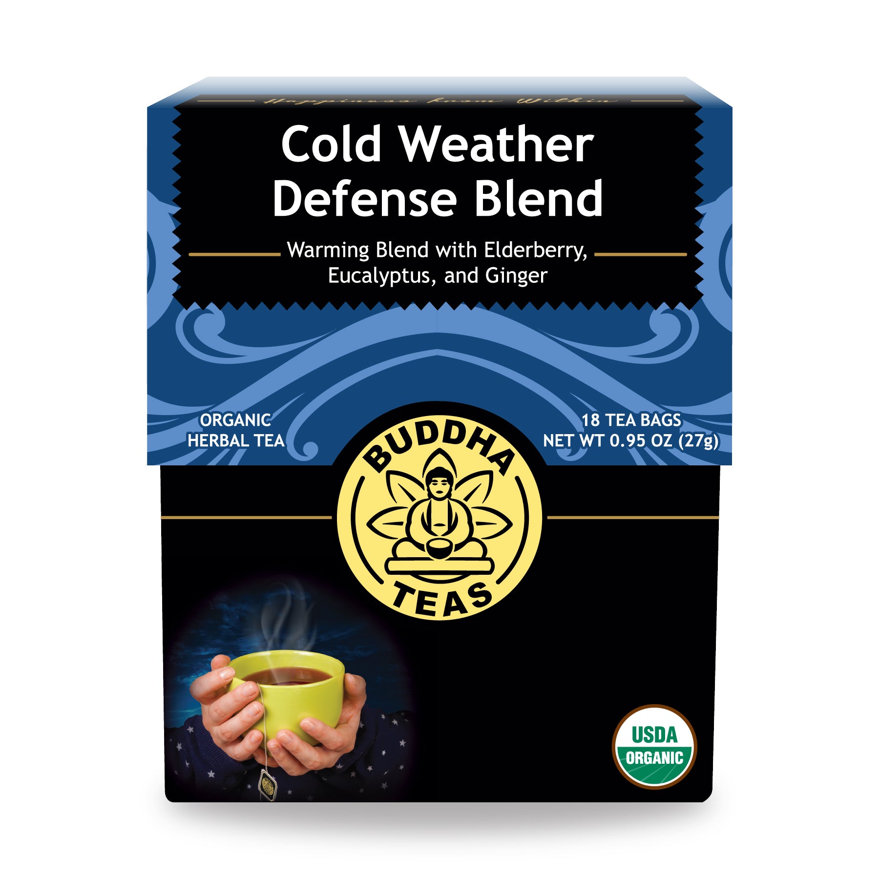 buddha teas organic herbal cold weather defense blend 18 sachets