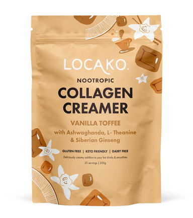 new locako collagen creamer nootropic (vanilla toffee) 300g