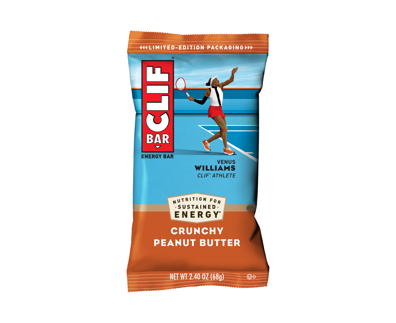 clif bar crunchy peanut butter 12 x 68g