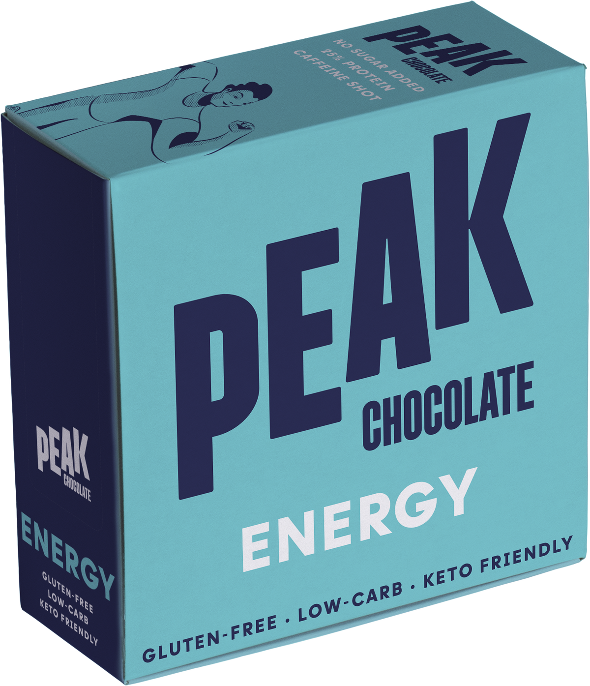 Peak Chocolate Dark Chocolate Bar Energy 80g x 8 Display