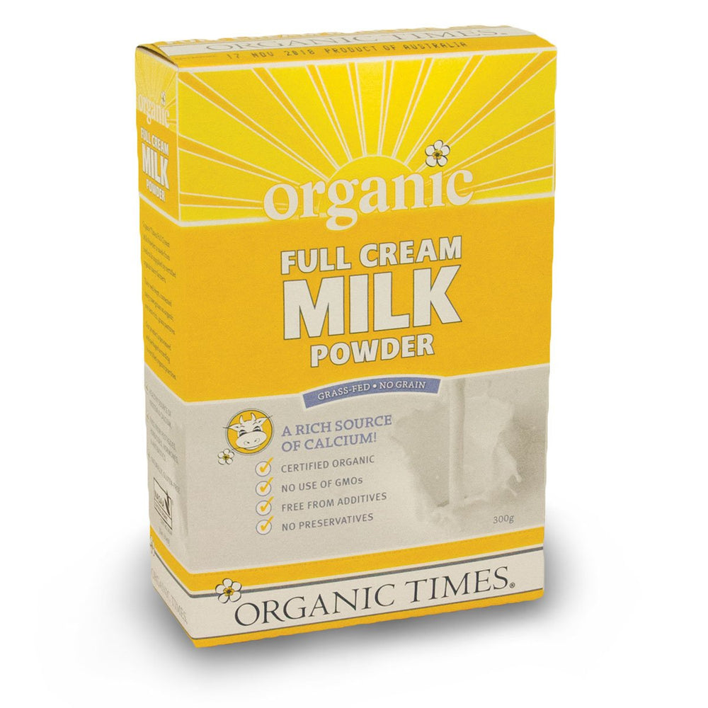 organic times milk powder full cream 300g