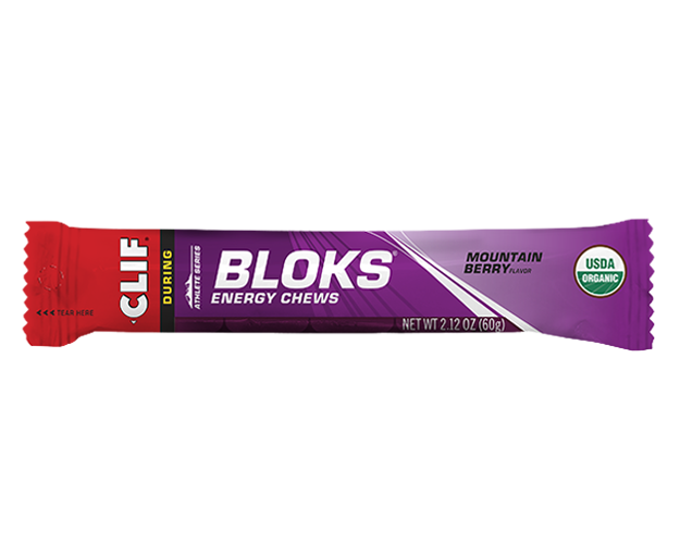 clif bloks energy chews 18 x 60g mountain berry flavor