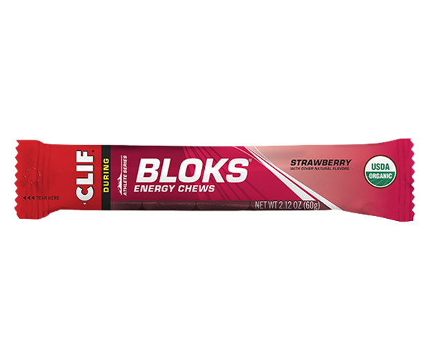 clif bloks energy chews 18 x 60g strawberry flavor