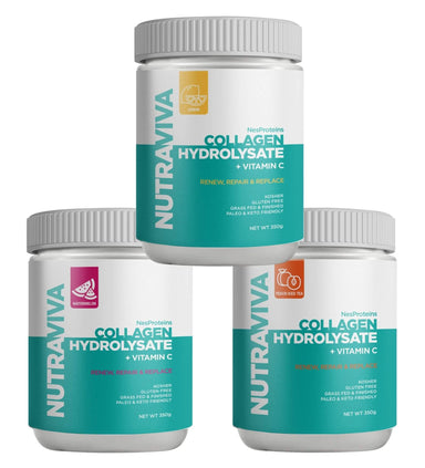 nutraviva nesproteins collagen hydrolysate + vitamin c  350g