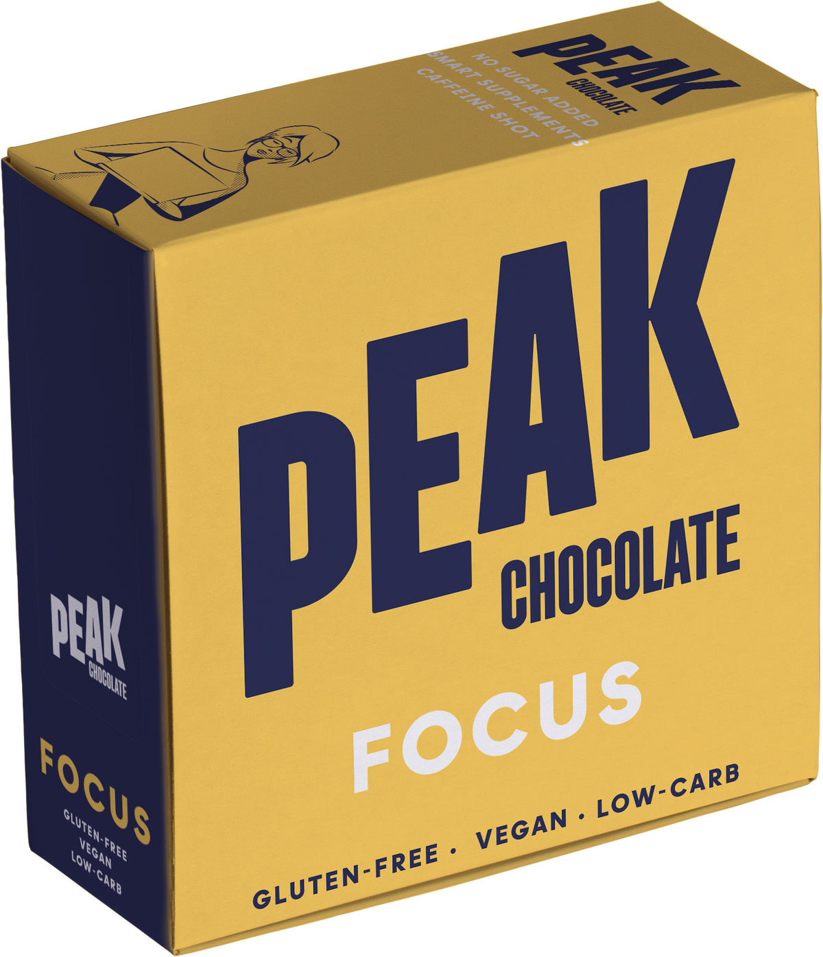 Peak Chocolate Dark Chocolate Bar Focus 80g x 8 Display