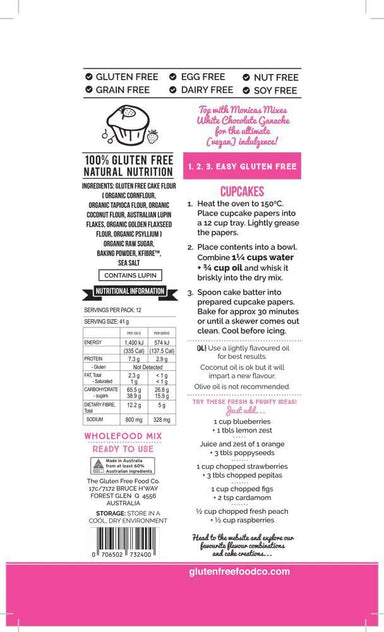 the gluten free food co quick & easy cupcake mix 500g