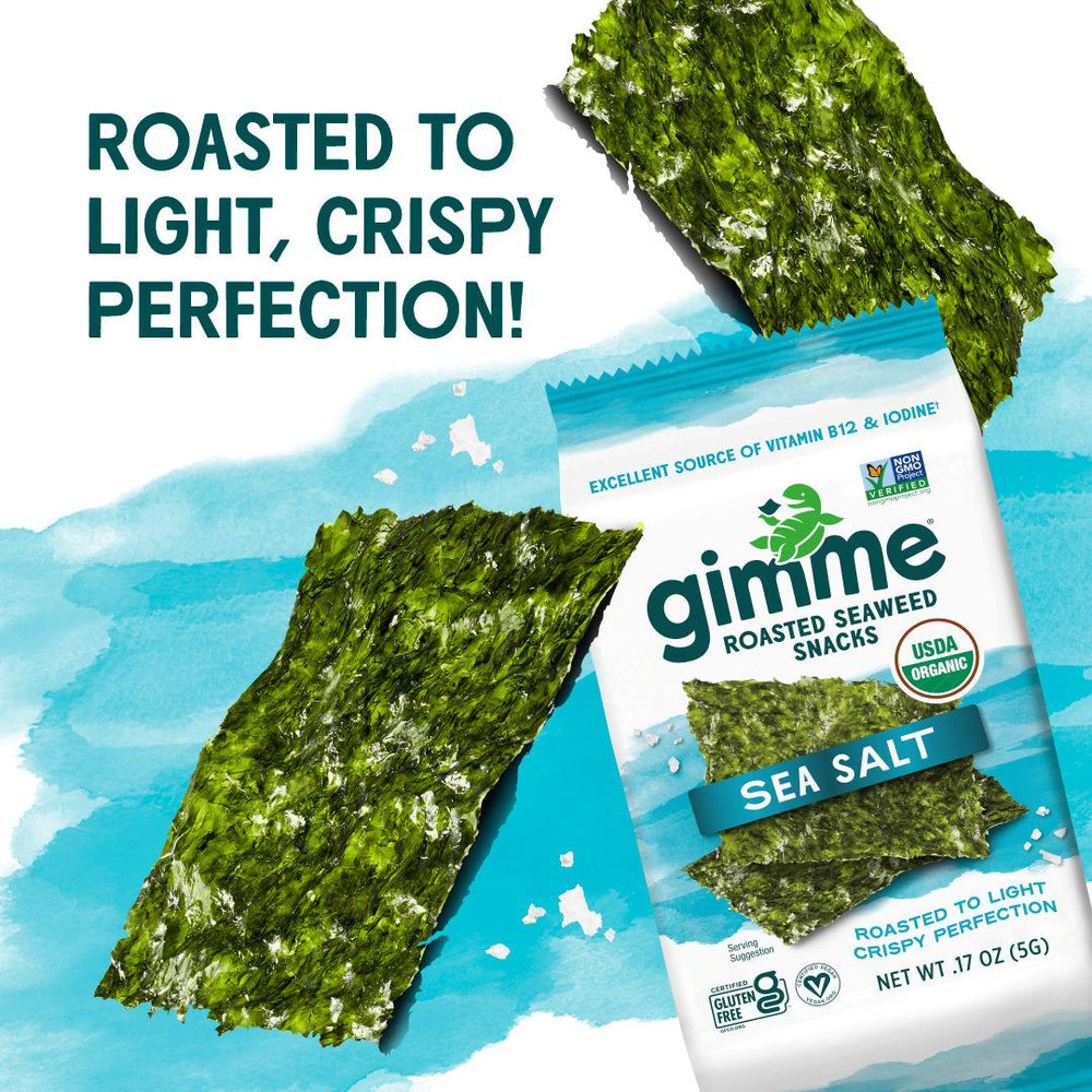 Gimme Roasted Seaweed Snacks Sea Salt Multi Pack 6x5g