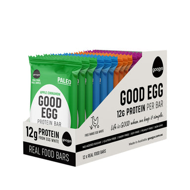 googys good egg protein bar mixed 55g x 12