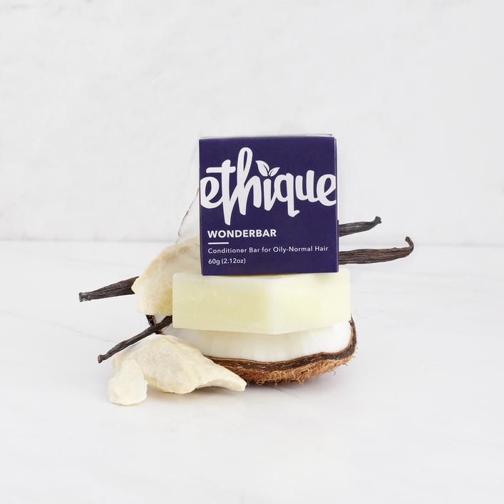 ethique solid conditioner bar wonderbar - oily or normal hair 60g