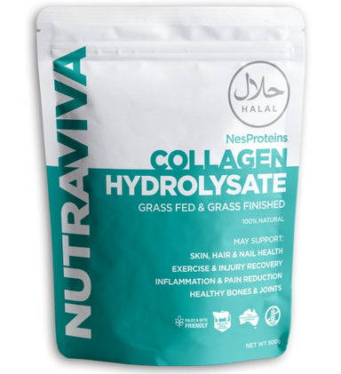 nutraviva nesproteins beef collagen (collagen hydrolysate) halal 800g