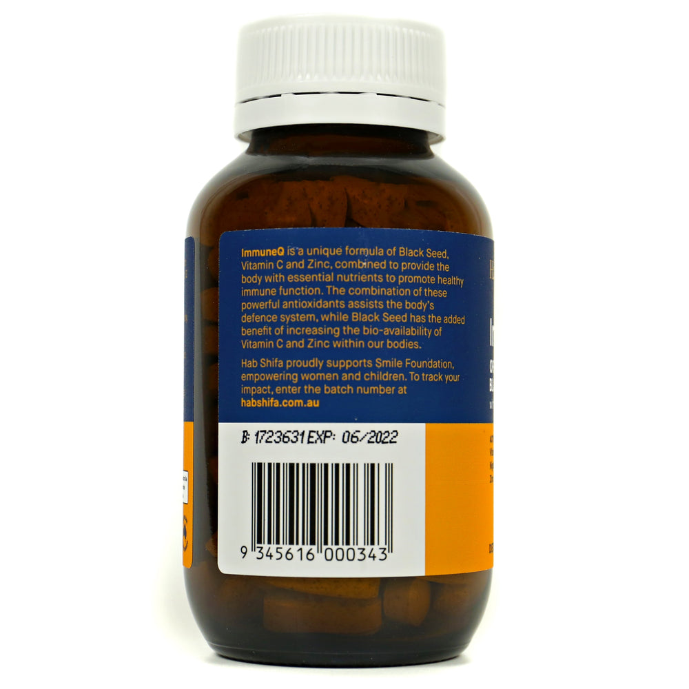 hab shifa immune q w vitamin c & zinc 120c