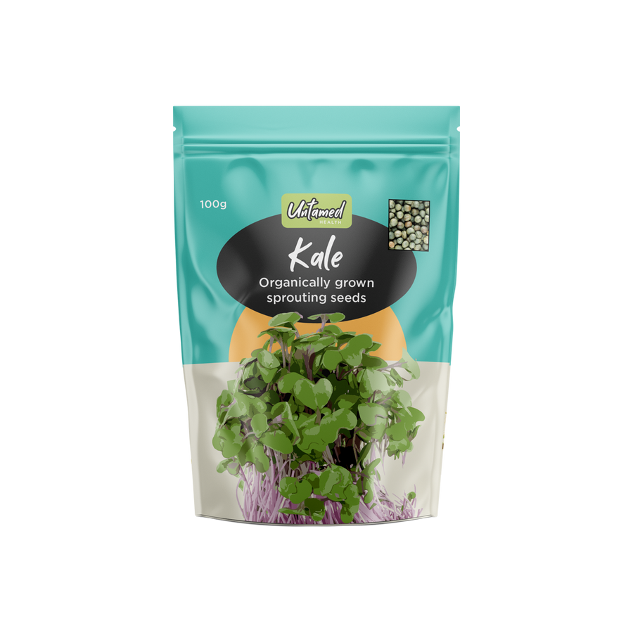 untamed health organically grown sprouting seeds kale 100g