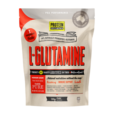 protein supplies aust. l-glutamine (plant-based) pure 500g