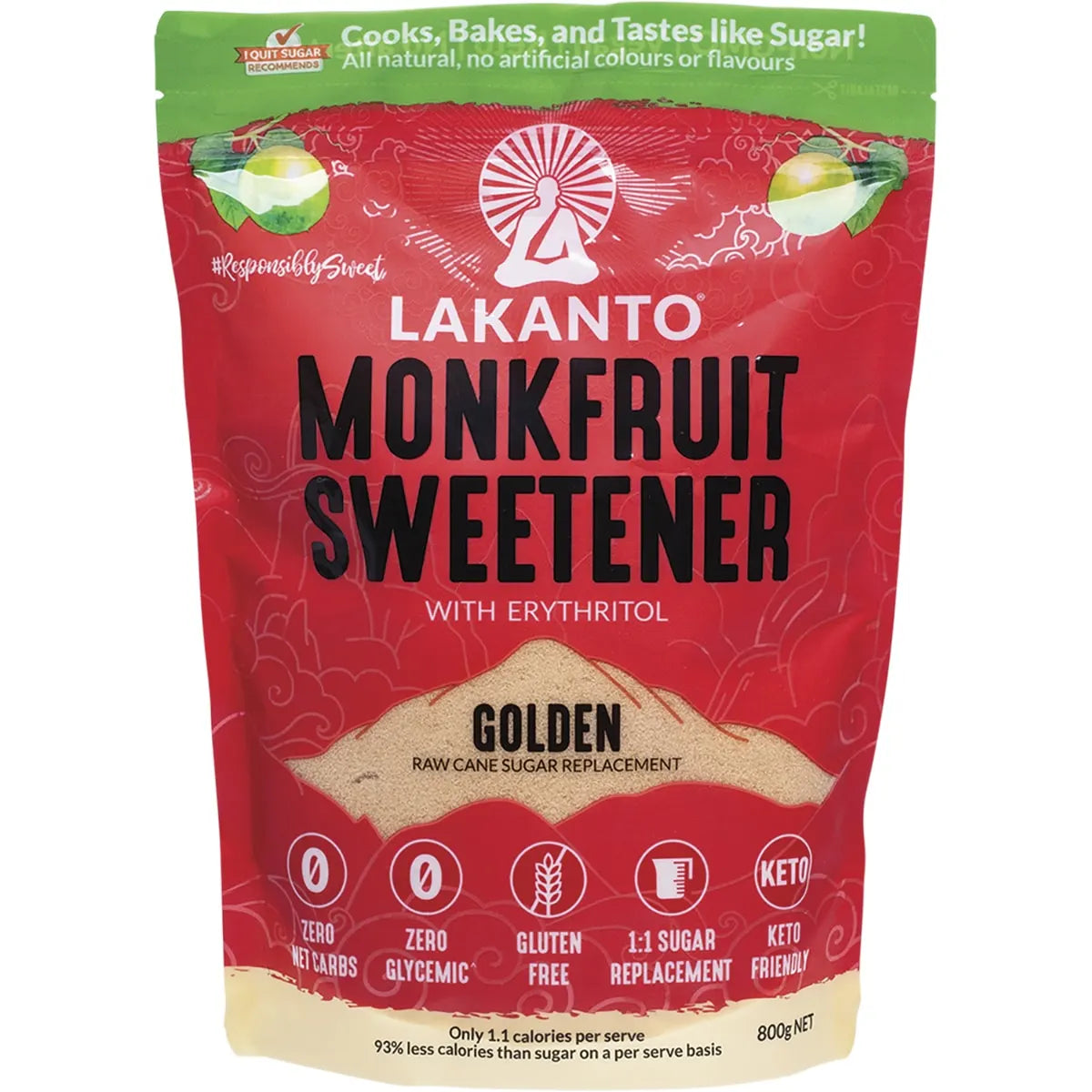 Lakanto Golden Monkfruit 1:1 Raw Sugar Substitute
