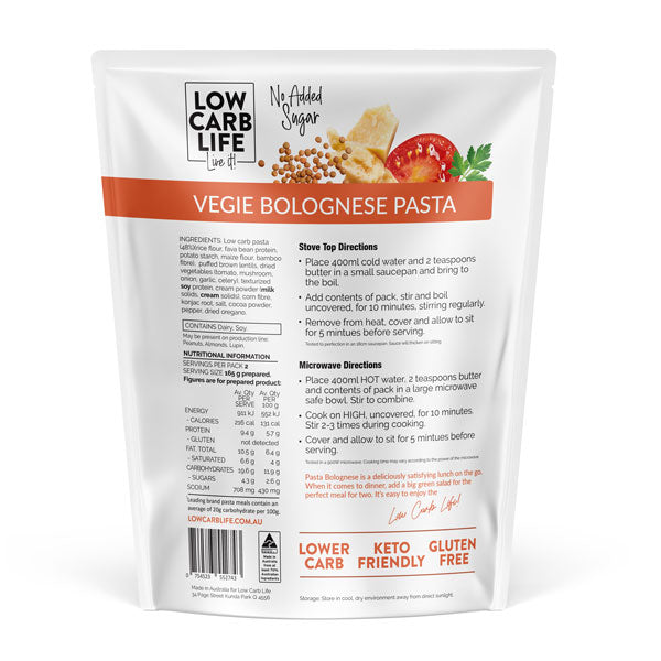 LOW CARB LIFE One Pot Pasta Vegie Bolognese 10x90g