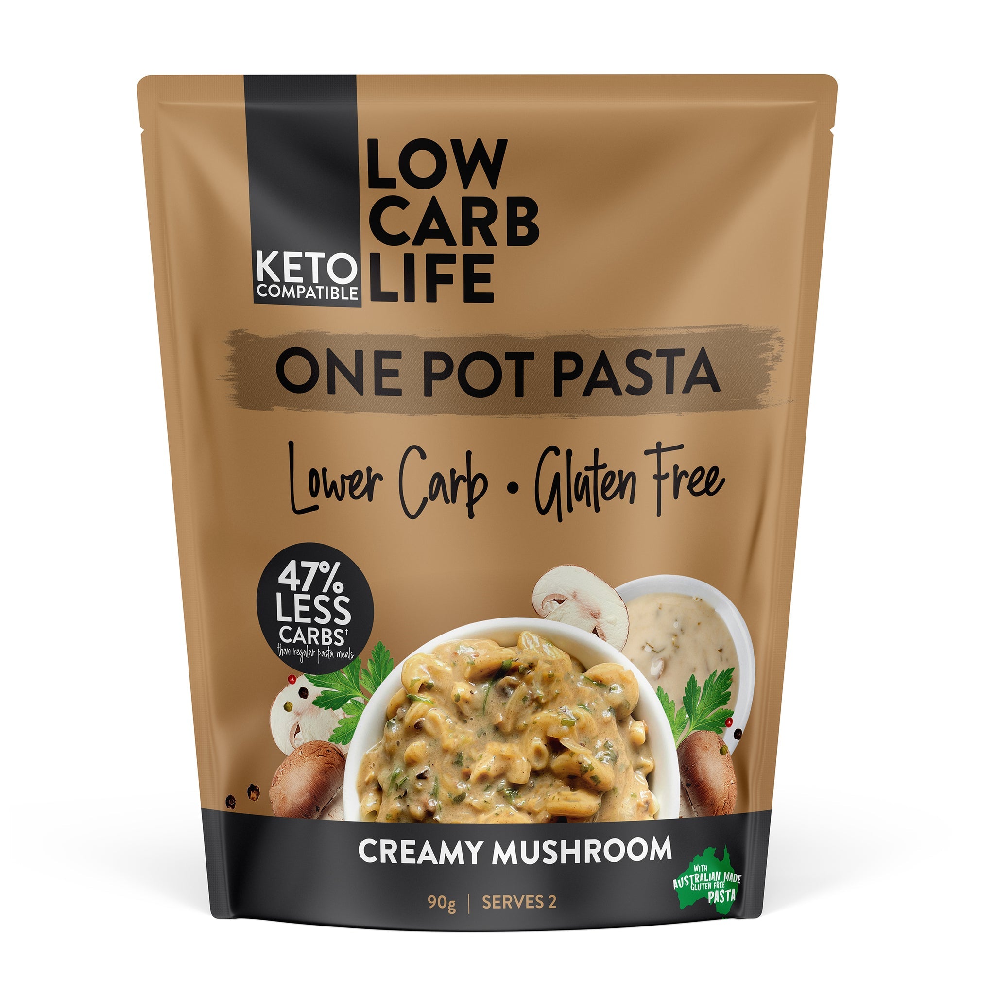 LOW CARB LIFE One Pot Pasta Creamy Mushroom 10x90g