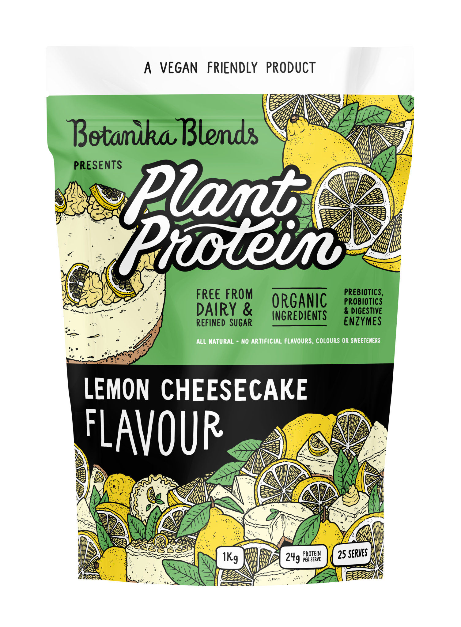 botanika blends plant protein lemon cheesecake 1kg