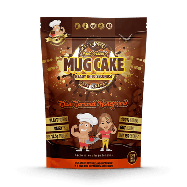 macro mike mug cake mix - plant protein choc caramel honeycomb 6 x 50g
