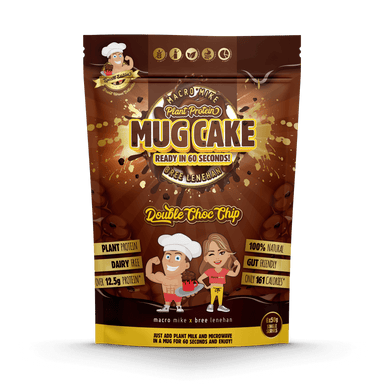 macro mike mug cake mix - plant protein double chip choc 6 x 50g
