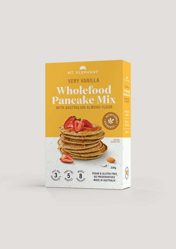 Mt Elephant Wholefood Pancake Mix Very Vanilla 230g