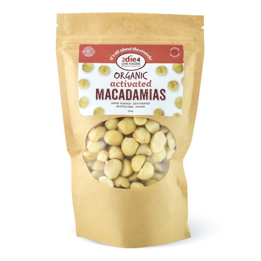 2die4 live foods organic activated macadamias 250g