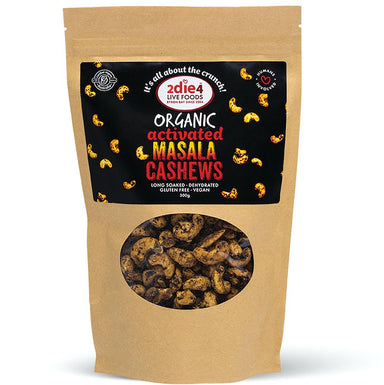 2die4 live foods organic activated masala cashews 300g