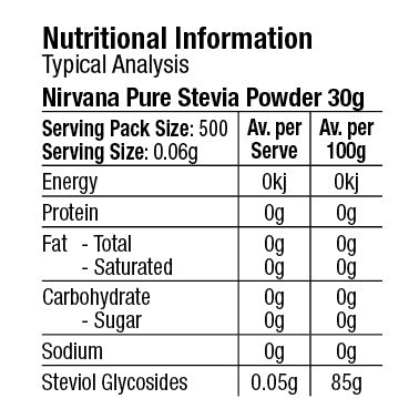 Nirvana Stevia 100% Pure Extract Powder