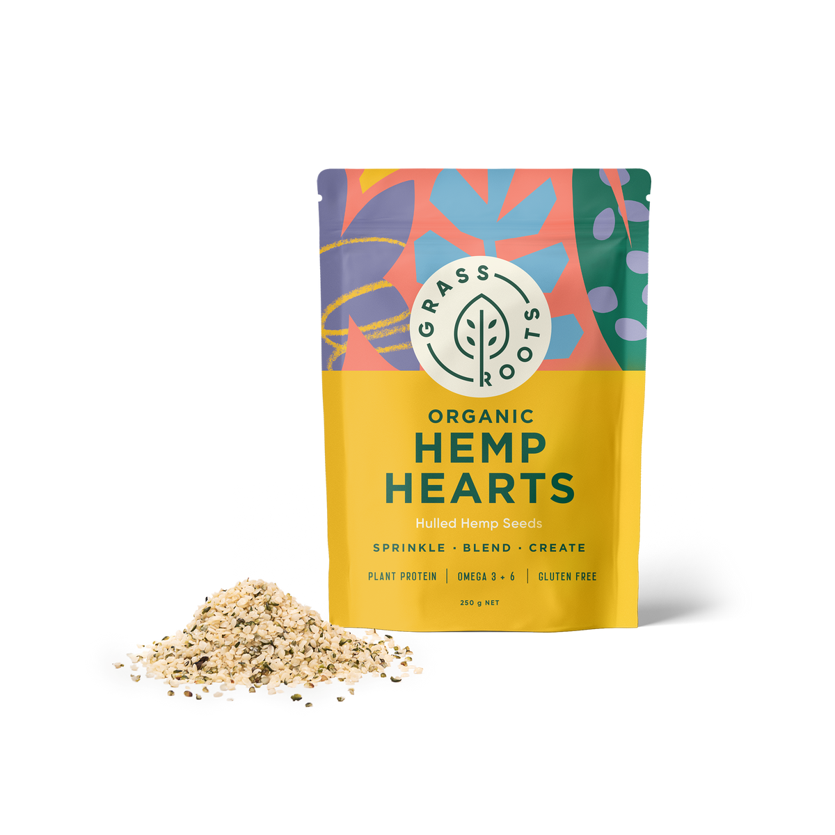 Grass Roots Organic Hemp Hearts Hulled Hemp Seeds — Artisanal Australia 7785