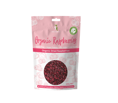 dr superfoods dried raspberries organic 125g