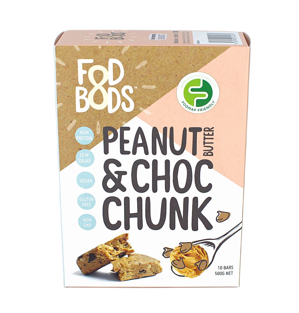 fodbods peanut & choc chunk protein bar 10 x 50g