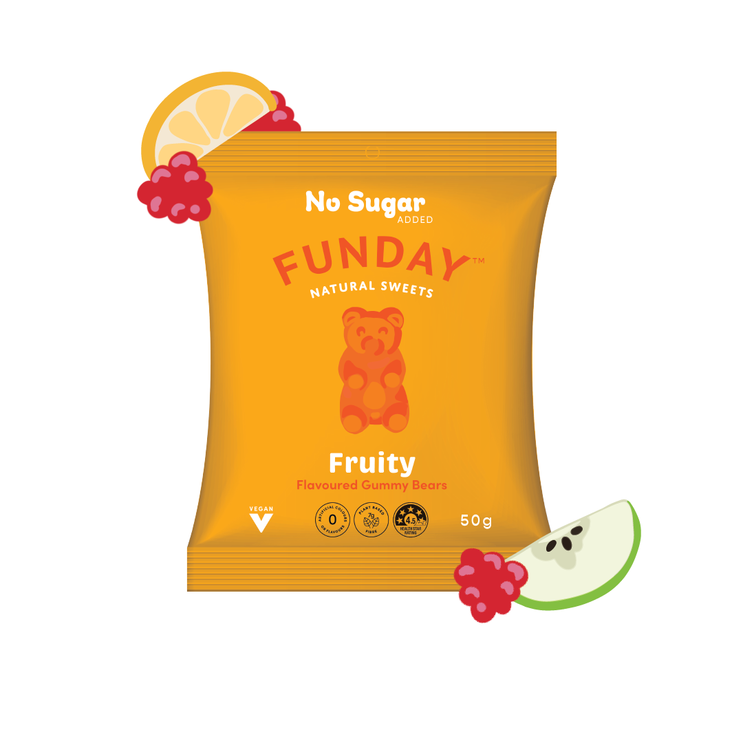 Funday Natural Sweets Gummy Bears Fruity Vegan 50g