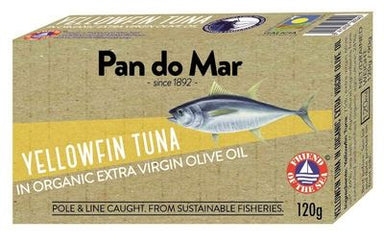 pan do mar light tuna in organic olive oil 120g