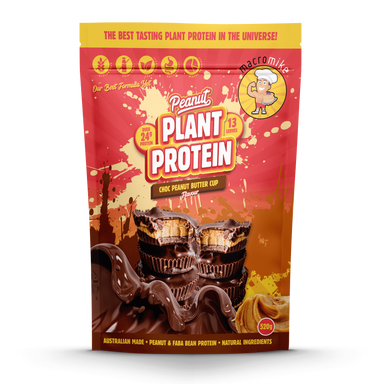 macro mike peanut plant protein choc peanut butter cup 520g