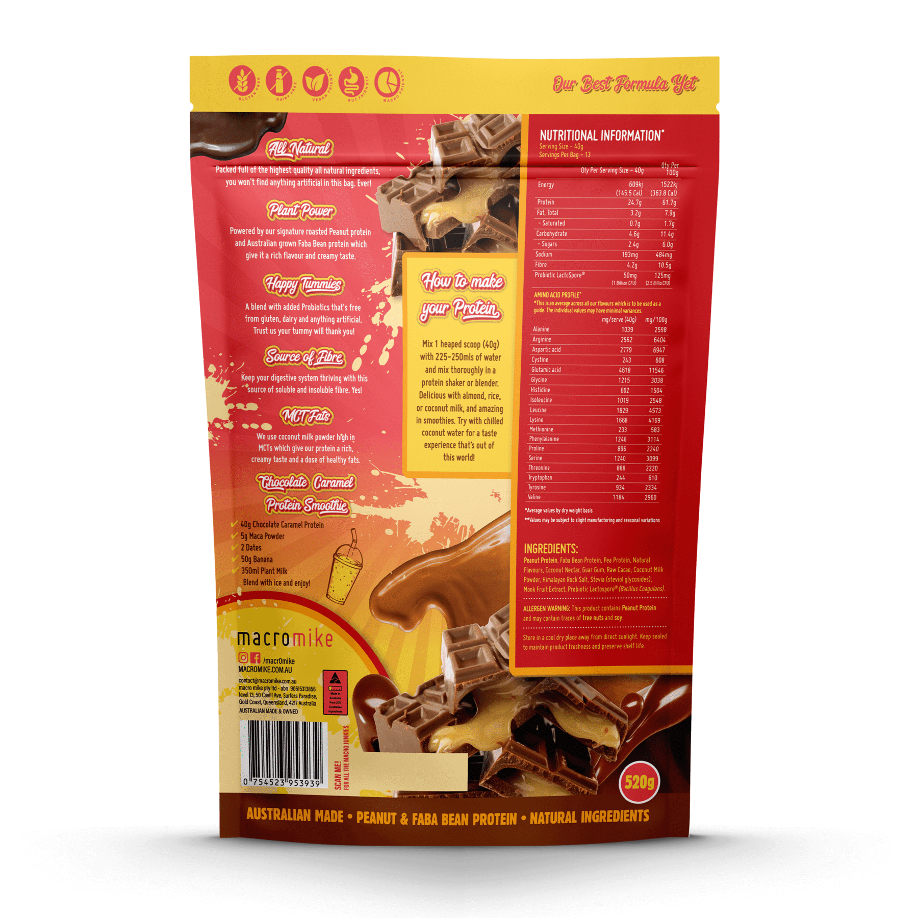 macro mike peanut plant protein chocolate caramel