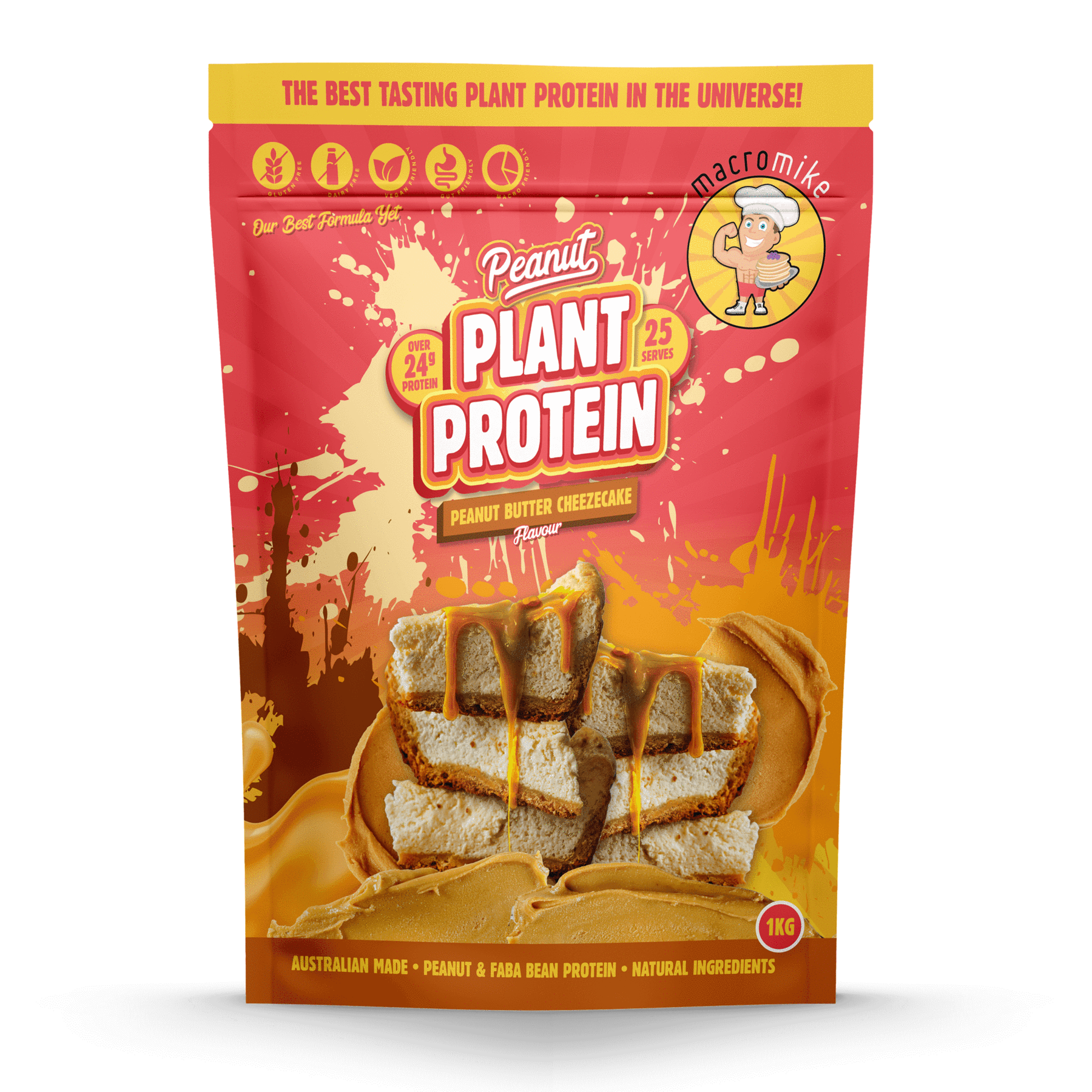 macro mike peanut plant protein peanut butter cheezecake 1kg