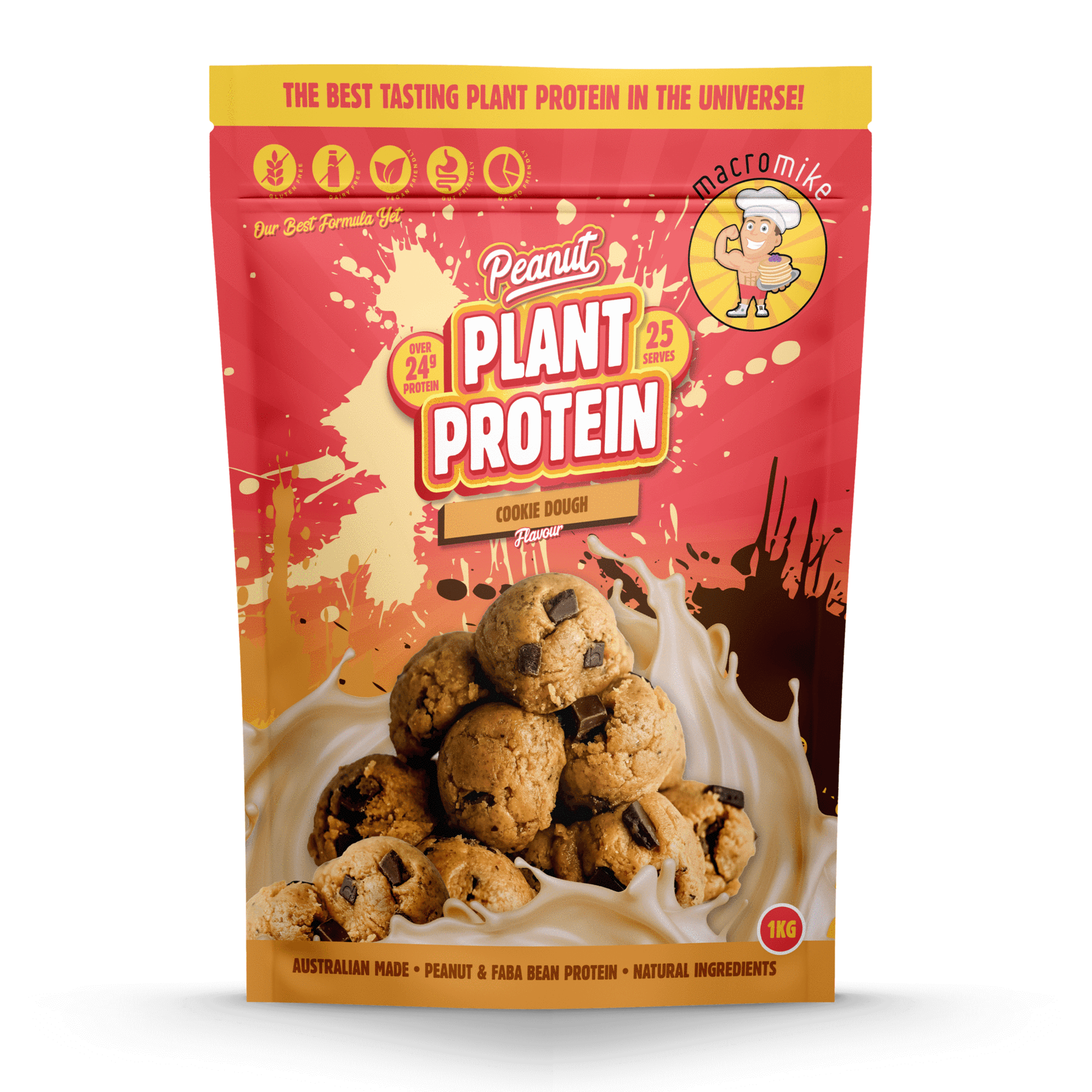 macro mike peanut plant protein cookie dough 1kg
