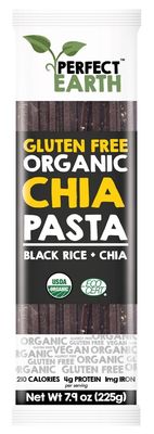 perfect earth organic rice & chia pasta 6 x 225g black