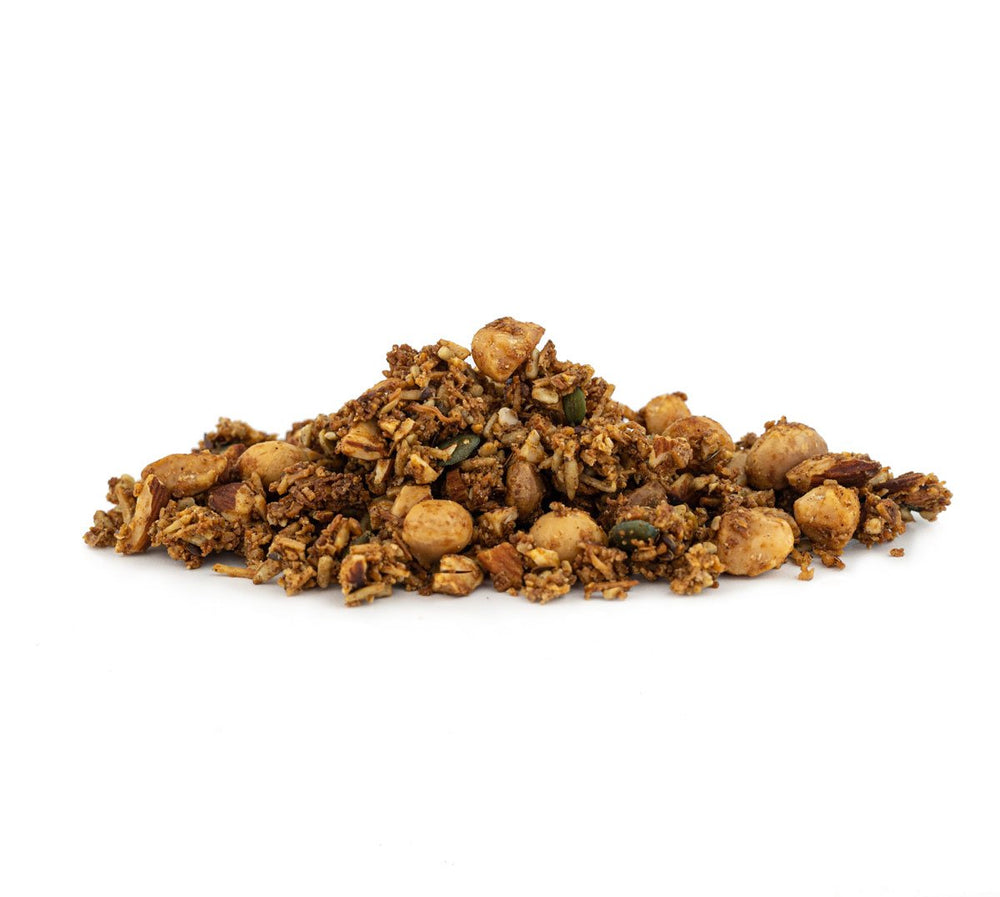 the monday food co keto gourmet granola sweet crunchy macadamia clusters