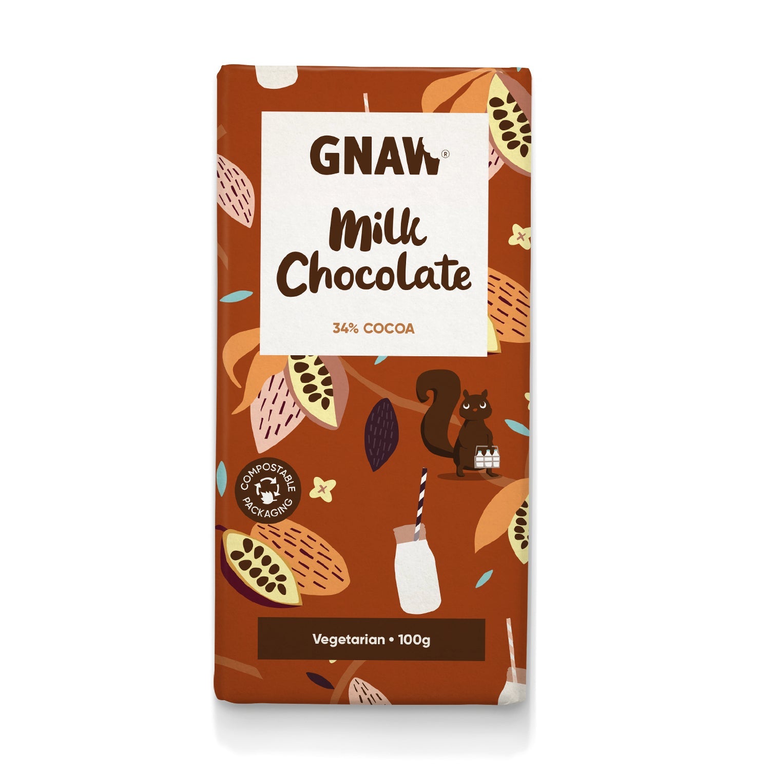 (CLEARANCE!) Gnaw Handcrafted Milk Chocolate Bar 100g