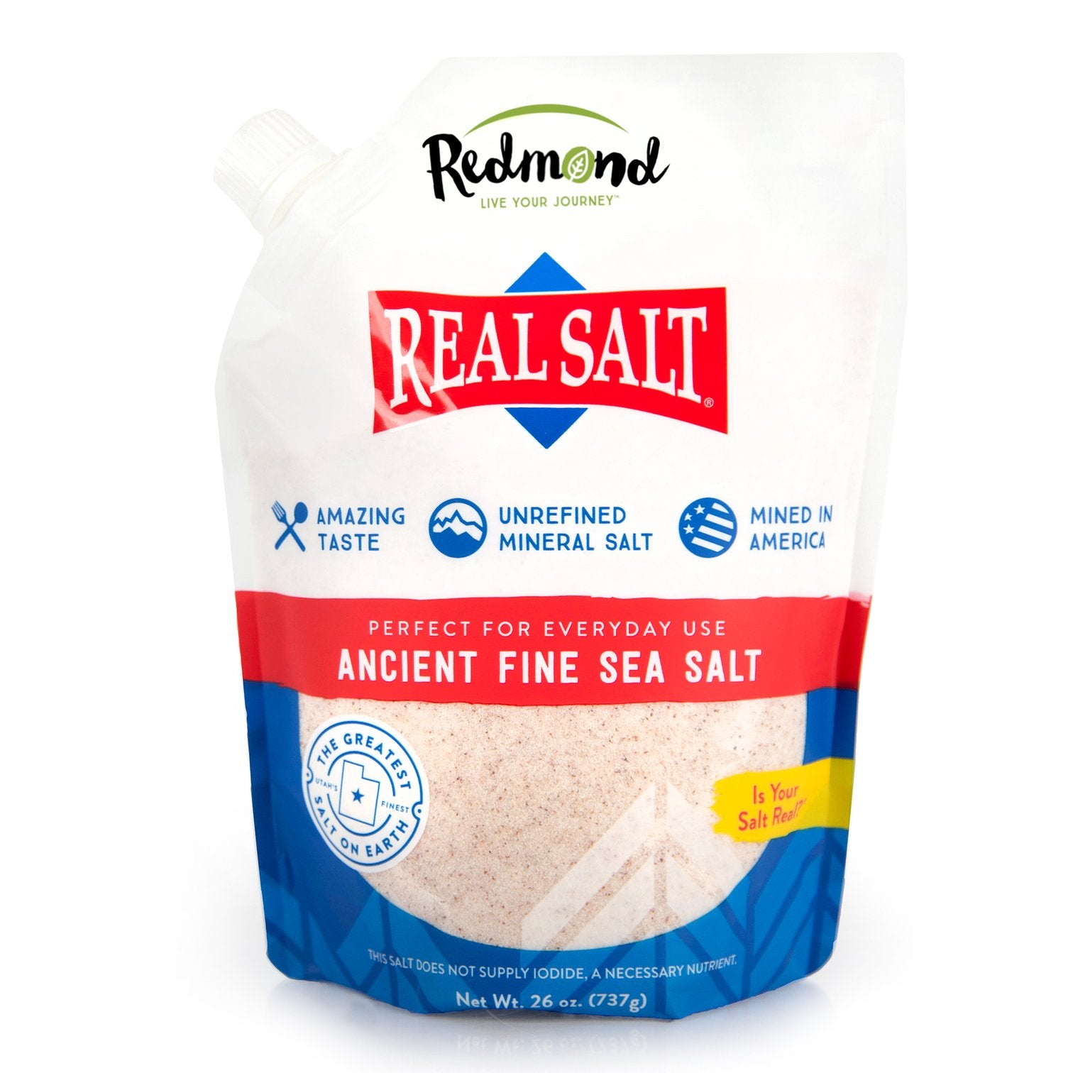 flash sale! redmond real salt - ancient sea salt fine 737g pouch