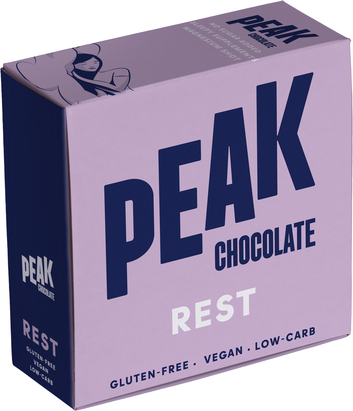 Peak Chocolate Dark Chocolate Bar Rest 80g x 8 Display