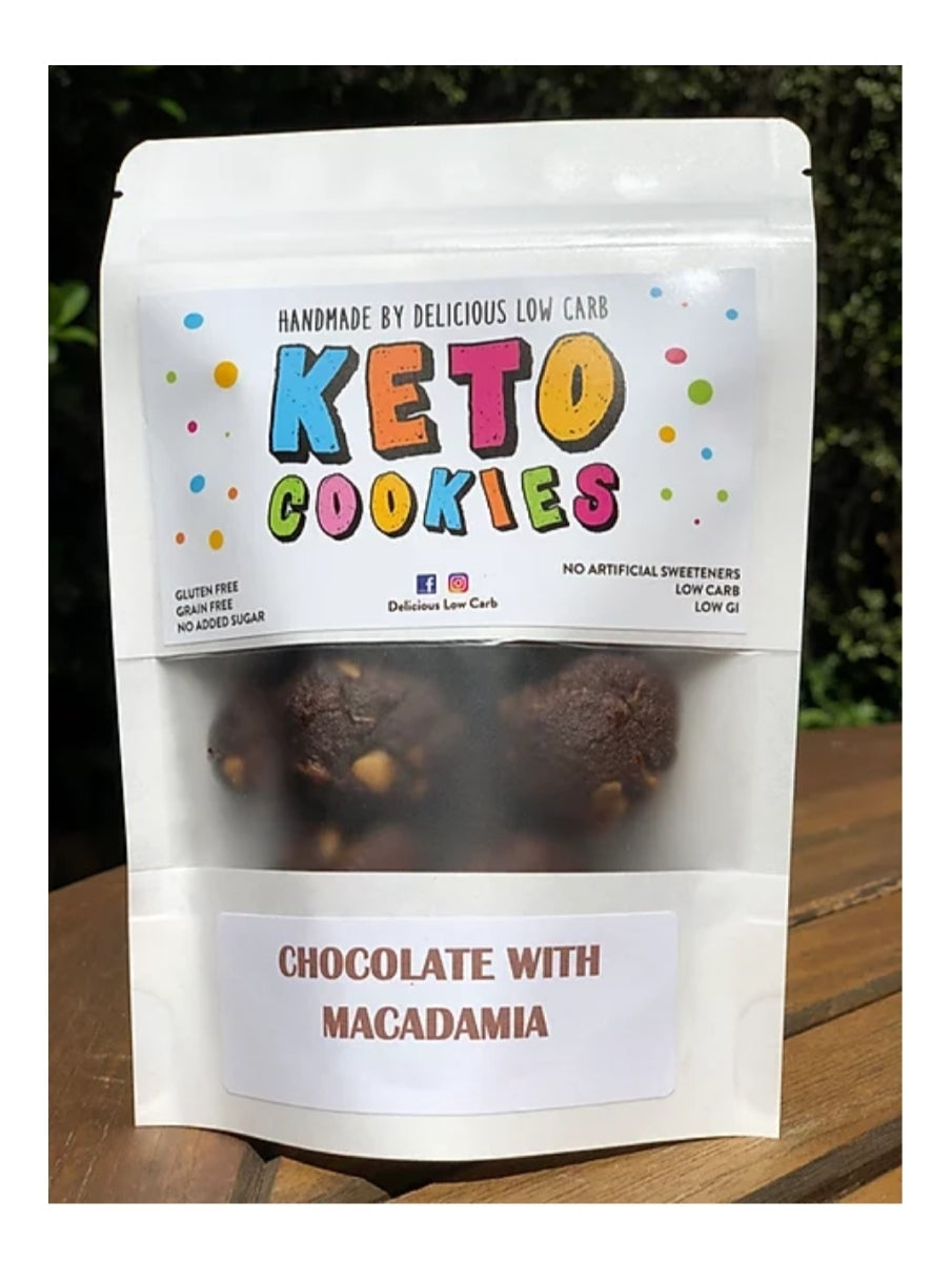 Keto Cookies Delicious Low Carb Chocolate with Macadamia 100gms